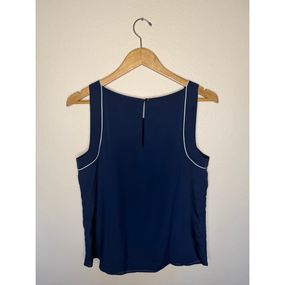 Banana Republic Navy White Trim Dressy Tank Medium - Picture 4 of 9